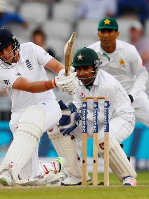 England's Joe Root in action at the batting crease. Photo Reuters