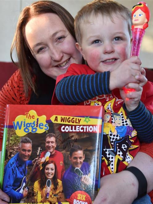 Mel Ryall and her son Charlie  relax at home in Dunedin after meeting The Wiggles earlier in the...