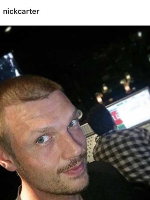 Nick Carter in studio. Photo: Bang Showbiz/Instagram