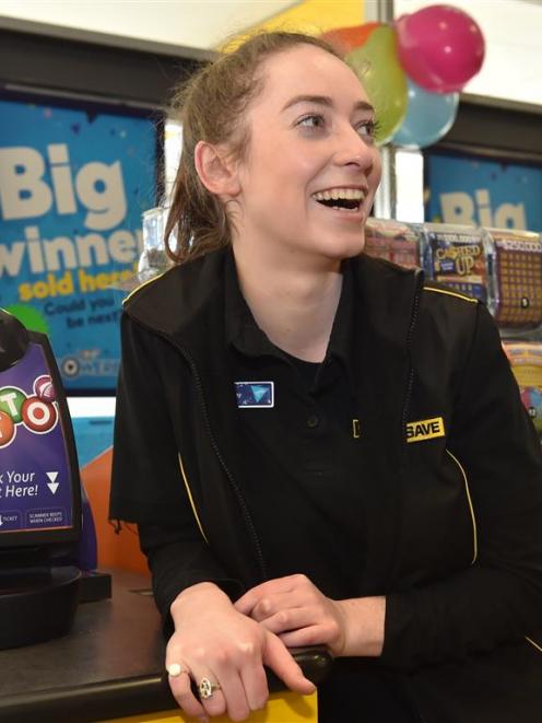 Pak’n Save Dunedin Lotto supervisor Abby Pegg was checking the tickets yesterday but most people...