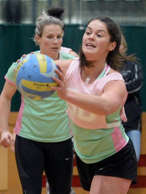 South player Lucy Heenan delivers a pass during a training session at the Edgar Centre this week...