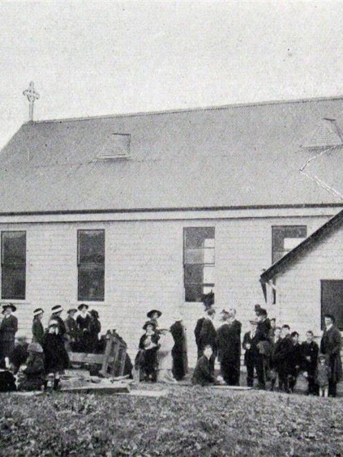 The opening of the new Catholic Church at Mornington by Bishop Verdon and Rev. Dean Burke. —...