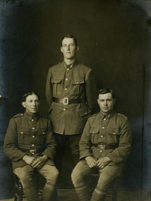 Strath Taieri men (from left) Frank Pedofsky, Bill Williams and George Peat all fought in World War 1. Photo supplied.