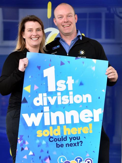 South Dunedin Night ’n Day store owners Katie and Murray Devereux. 