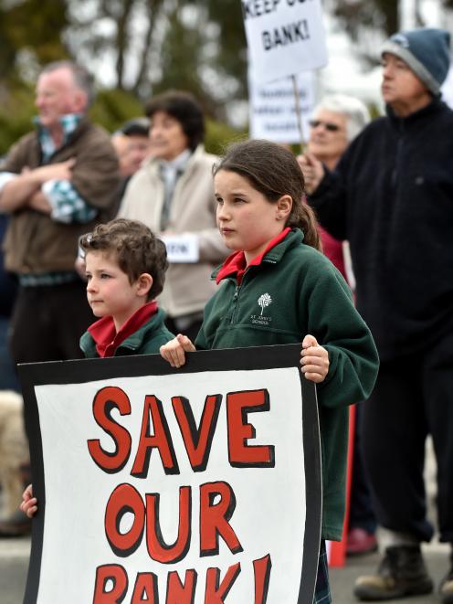 Ella Gibson (10) and her brother Ben (6) were among several school pupils protesting the proposed...