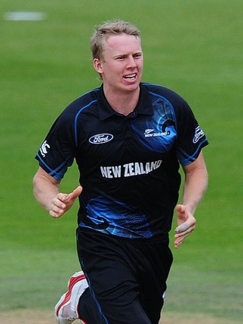 Scott Kuggeleijn playing cricket for New Zealand A. Photo: Getty Images