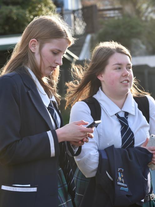 Otago Girls’ High School year 13  pupils Shaharn Cameron (left) and Michaela George-Barnes were...