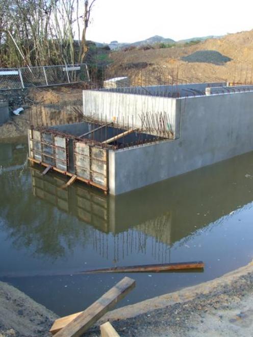 The Milton stormwater pump station should be completed by the end of July. Photo by Rachel Taylor.
