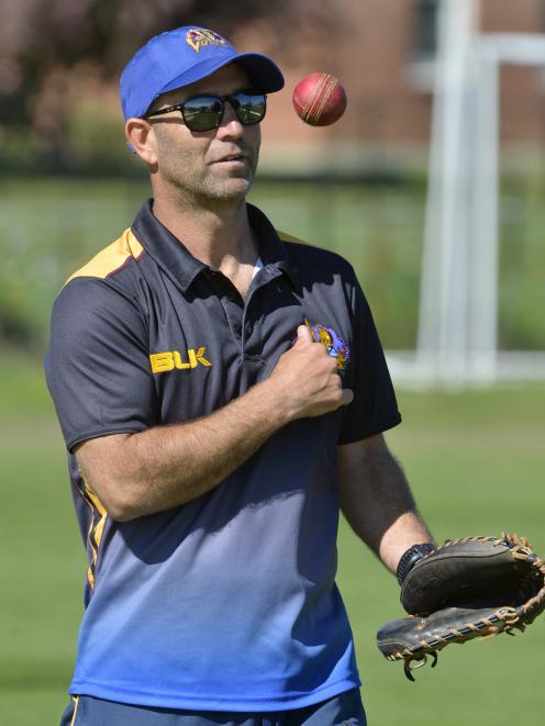 New Otago coach Rob Walter provides some throwdowns at Brooklands Park earlier in the week. Photo...