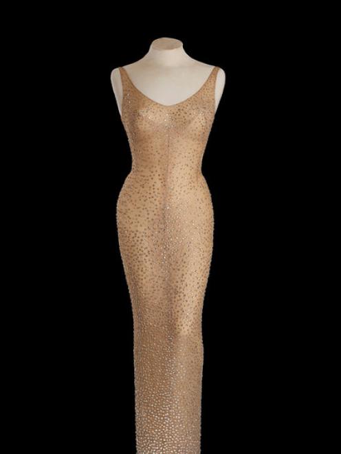 The dress Marilyn Monroe wore when she sang to President JFK. Photo: Reuters