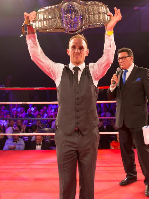 Queenstown boxer Richie Hadlow holds the historic Jameson Belt at Saturday night’s Thriller...