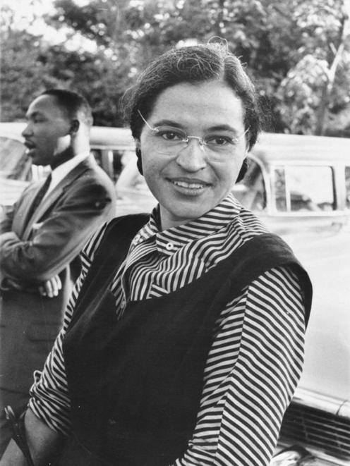 Rosa Parks with Dr Martin Luther King jun (c. 1955). Photo from Ebony Magazine/US National Archives.