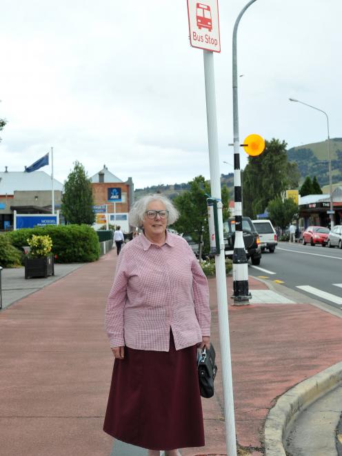 Lynne Hill, of Mosgiel is concerned about bus-stop changes for Mosgiel residents. Photo: Christine O'Connor Lynne Hill, of Mosgiel is concerned about bus-stop changes for Mosgiel residents. Photo: Christine O'Connor