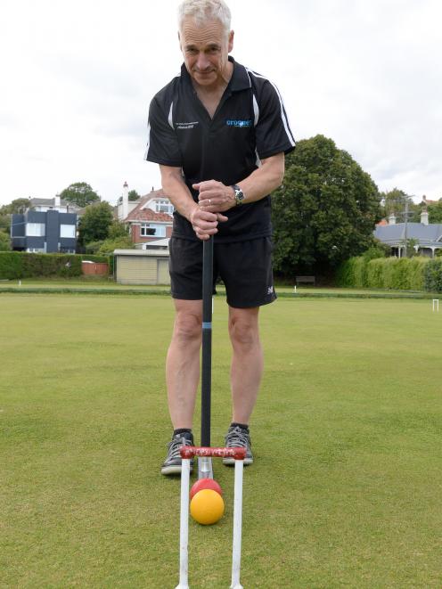 Chris Shilling, pictured at the Punga Croquet Club, has been named in the New Zealand team to contest the MacRobertson Shield against Australia, England and the United States in the US. Photo by Linda Robertson.