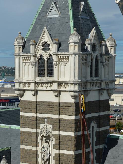 The Dunedin Courthouse tower.