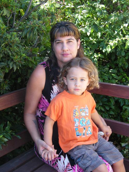 Cromwell woman Kym Rollo and her 3-year-old son O'Shae Rollo-Herewini ponder their future amid what social service leaders are calling an accommodation crisis in the Cromwell district. Photo by Pam Jones.