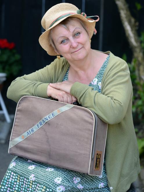 Comedian Charmian Hughes, of London, relaxes yesterday before her Dunedin Fringe Festival performance Soixante Mirth. Photo by Linda Robertson.