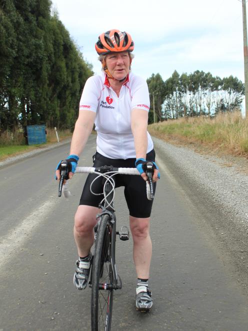 Shirley Johnstone is raising money for the Heart Foundation in an eight-day cycle event through the North Island. Photo by Samuel White.