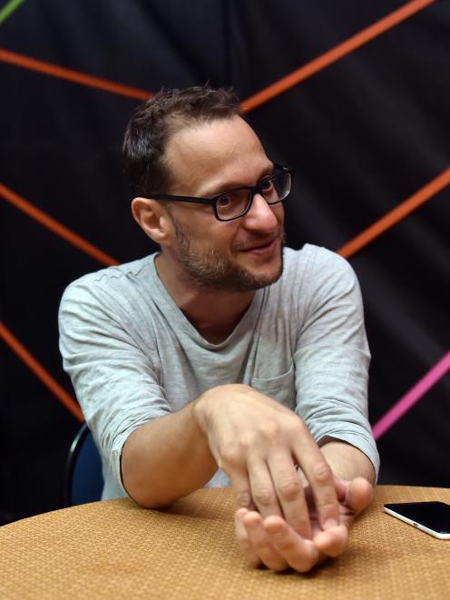 Canadian comedian Gerard Harris at Festival Club in Dunedin yesterday. Photo: Gregor Richardson.