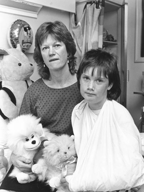 Chiquita Holden, pictured with mother Julie, recovers at Dunedin Hospital following the shooting.
