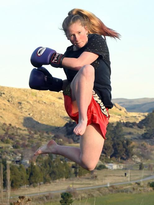Roxburgh’s Mykayla Robert is heading to kick boxing championships in Thailand. Photo: Stephen...