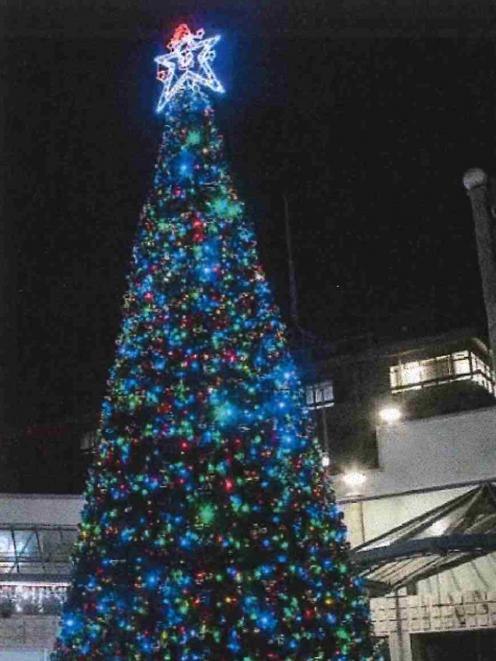 An example of what an artificial Christmas tree in Oamaru could look like. Image: Supplied