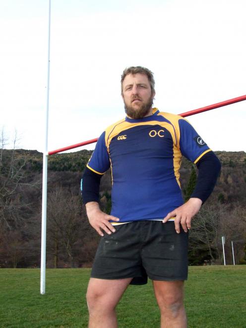 Otago Country rugby player Aidan Winter at his home Arrowtown ground last week. Photo: Guy Williams.