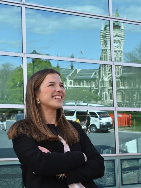 University of Otago student Claudia Grave is one of four students from around the country chosen for an international business case competition in Florida - the first nationally selected team to attend. Photo: Gregor Richardson