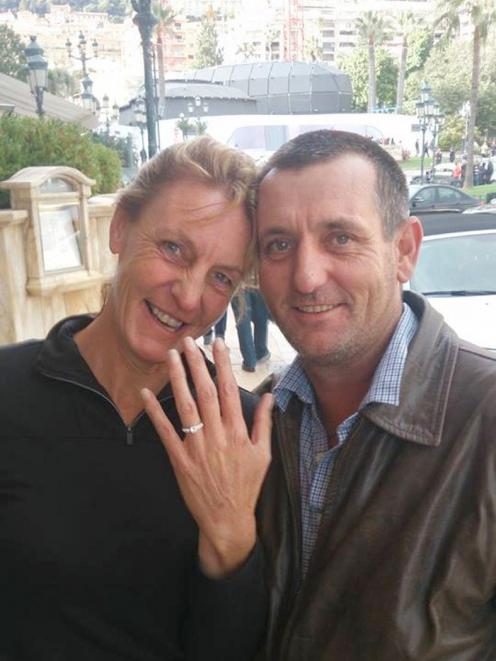 Duayne proposed to Deana in Monaco, where he and Dwayne Terry were invited to a ceremony to collect their world title from the 2013 World Championship Jet Boat Marathon. Photo: Supplied