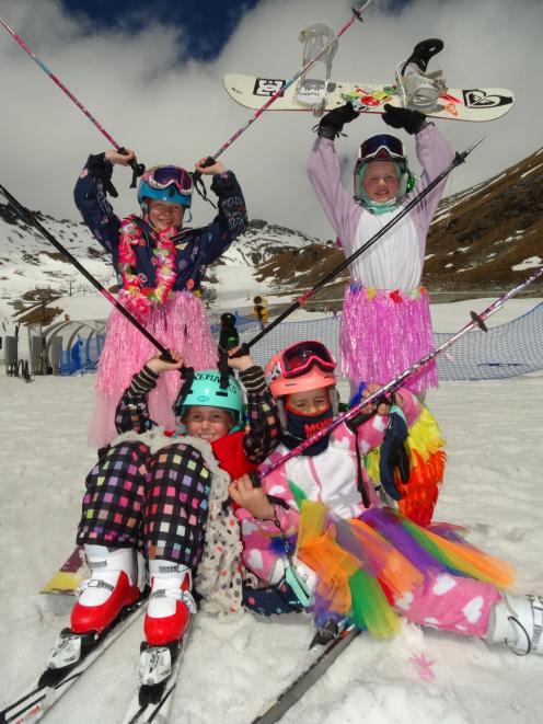 Enjoying the last day of the season at the Remarkables yesterday are (clockwise from front left)...