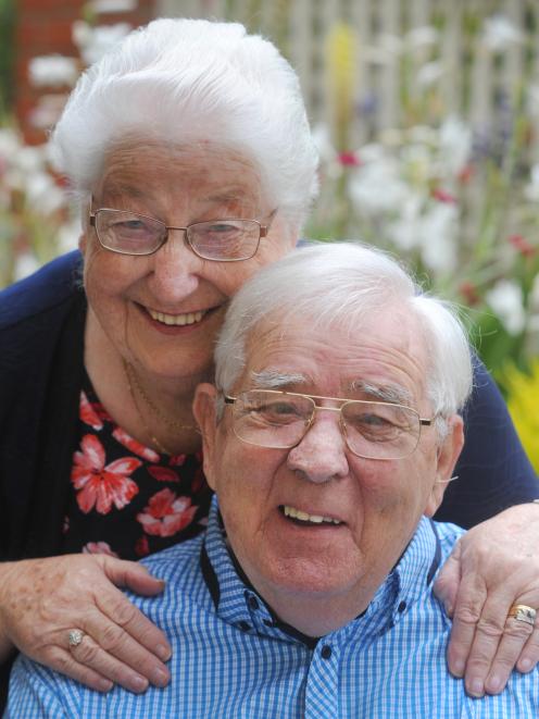 Aileen (84) and Ron McGregor (86) celebrate their 65th wedding anniversary yesterday morning. Photo: Christine O'Connor