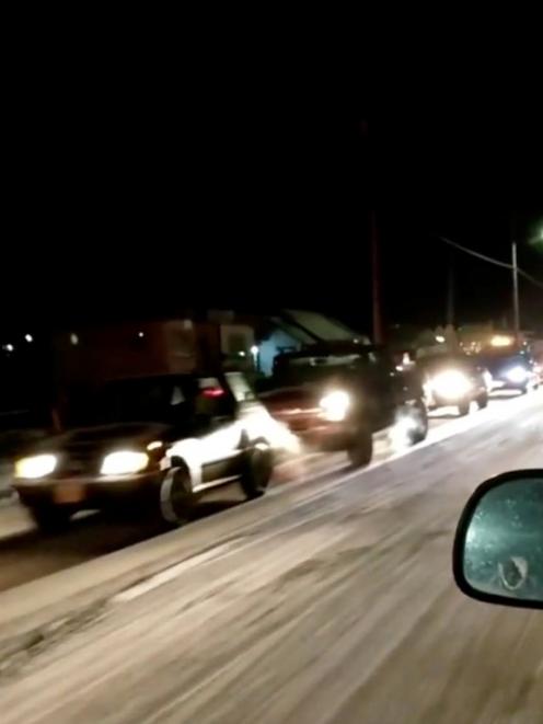 People evacuate after a tsunami warning in Kodiak, Alaska. Photo: Instagram @JUPITERTHEPRODUCER...