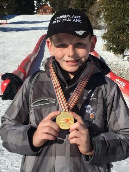 Ranfurly boy Hamish Crossan won a gold medal in his age group and was runner-up for the Nicholas Cup at the World Transplant Games in Anzere, Switzerland. Photo: Helen Evans