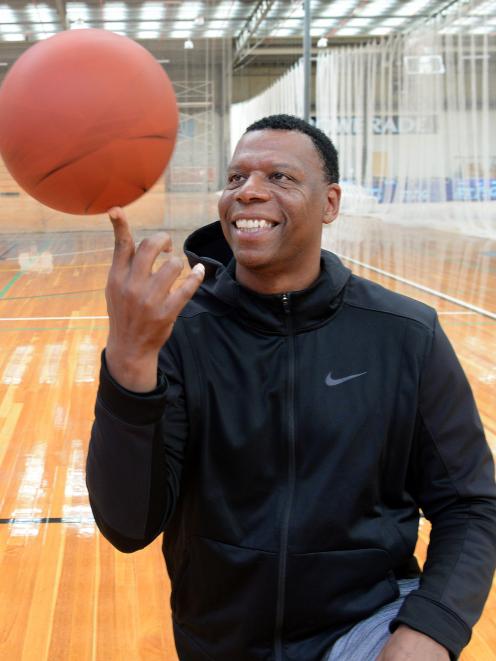 Former Otago Nugget Leonard King at the Edgar Centre yesterday, while in town as part of his new...