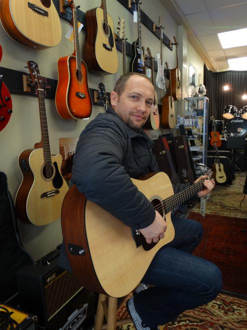 Queenstown musician Marc Hamilton doing what he does best. Photo: ODT Files
