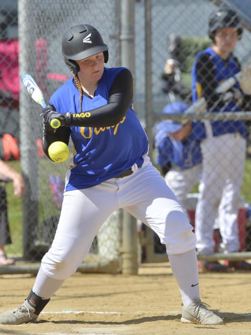 Otago co-captain Kaitlyn Hastie lets one go past while batting for Otago against North Harbour at...