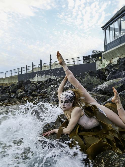 Performer Regina Hegemann emerges from the elements for Elemental. PHOTO: Kassandra Lynne