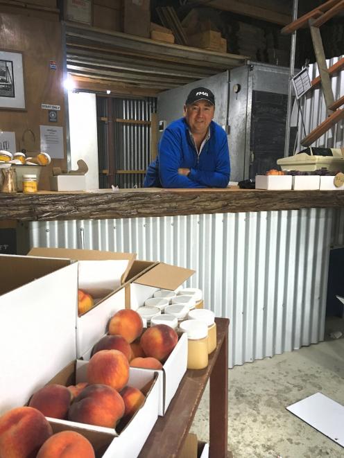 Orchardist Mike Darling in the Moorpark and Mulberry shop near Cromwell. Photos: Sally Rae