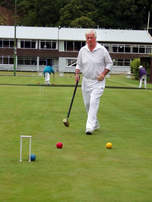 Tasmanian Tim Meredith on the croquet green this week at the New Zealand Masters Games. PHOTO:...