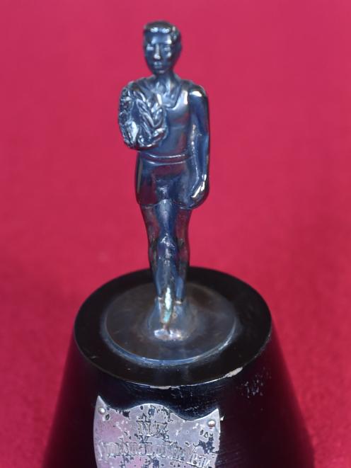 One of Snell's New Zealand sportsperson of the year trophies.