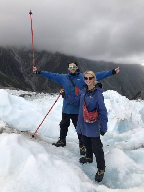 Sam Shead and his girlfriend. Photo: Supplied via NZ Herald