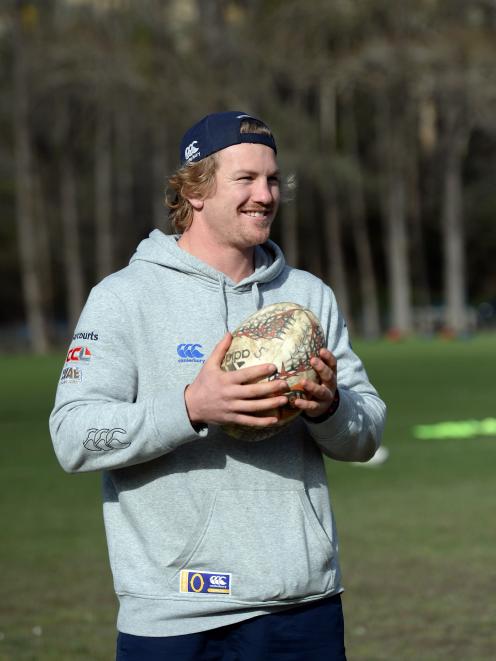 Otago flanker James Lentjes: "Getting one over your mate - there is nothing better.''PHOTO LINDA...