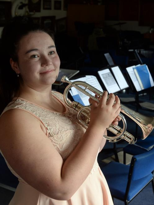 Kaikorai Metropolitan Brass Band member Simone Arbuckle (20) is one of several Dunedin musicians...