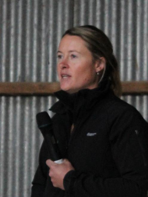 Southland-Otago Dairy Manager of the Year Jaime McCrostie talks at the recent regional field day...