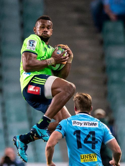 Tevita Nabura just before the kick that saw him red-carded against the Waratahs. Photo: Getty Images