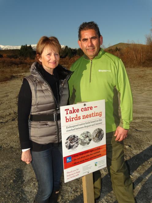 Friends of Tucker Beach Wildlife Management Reserve chairwoman Rosemary Barnett and Department of...