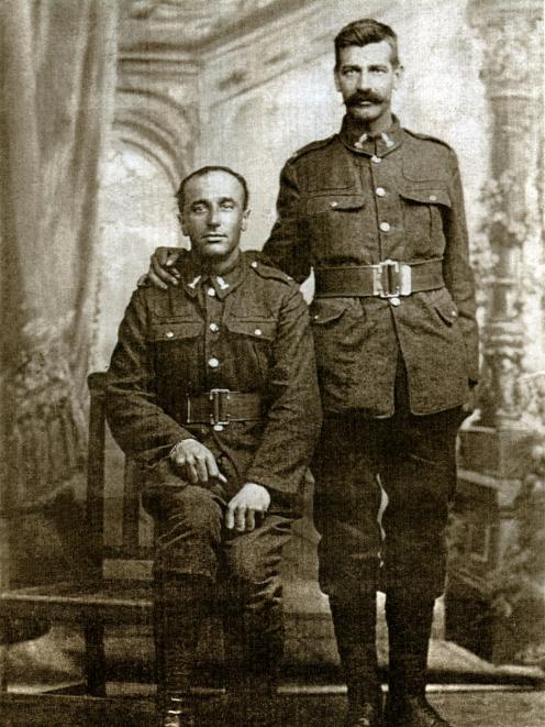Sergeant Dick Travis (left) with one of his proteges, Corporal Robert Hill. Photo: Toitu Otago...