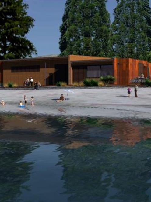 An artist's impression of the proposed watersports facility on the shore of Lake Wanaka. Image...