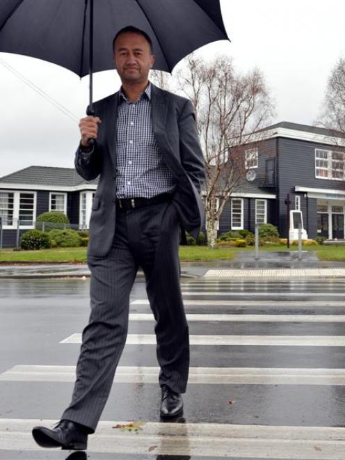 Bathgate School principal Whetu Cormick is worried about the speed of traffic outside his school....