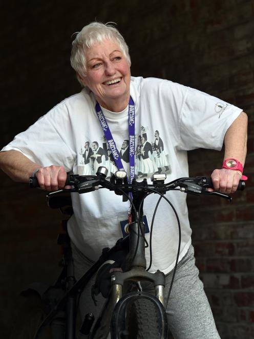 Bindi Bezar (70), of Dunedin, is ready for her 24-hour fundraising challenge in support of...